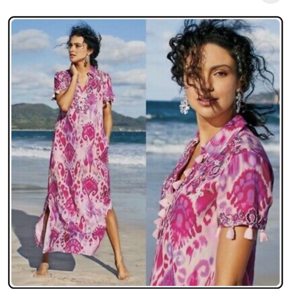 Pink and Purple Patterned Maxi Dress